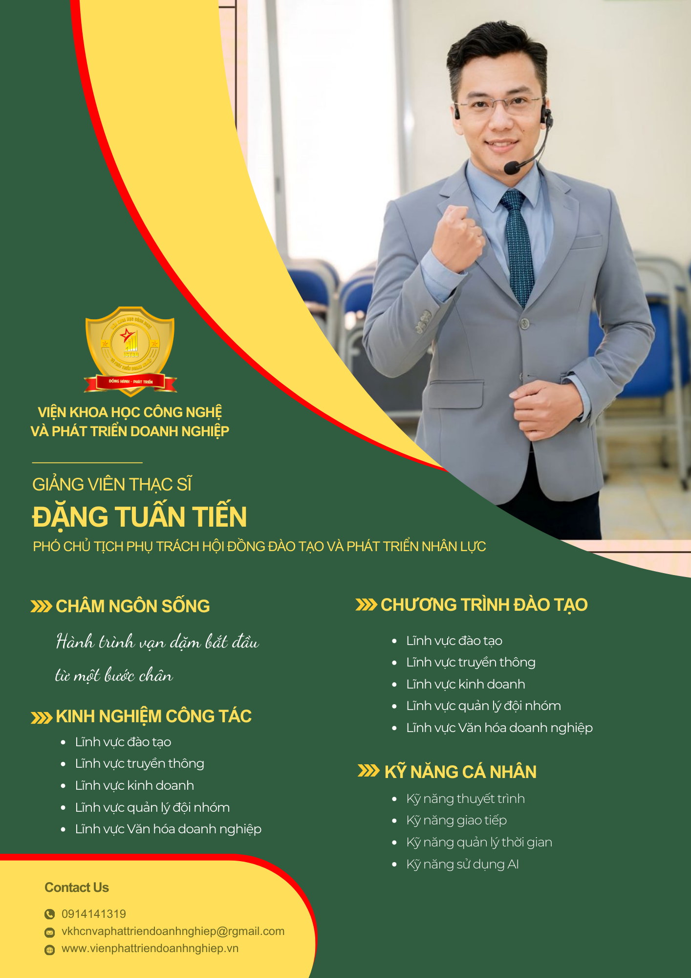 giảng viên thạc sĩ Đặng Tuấn Tiến