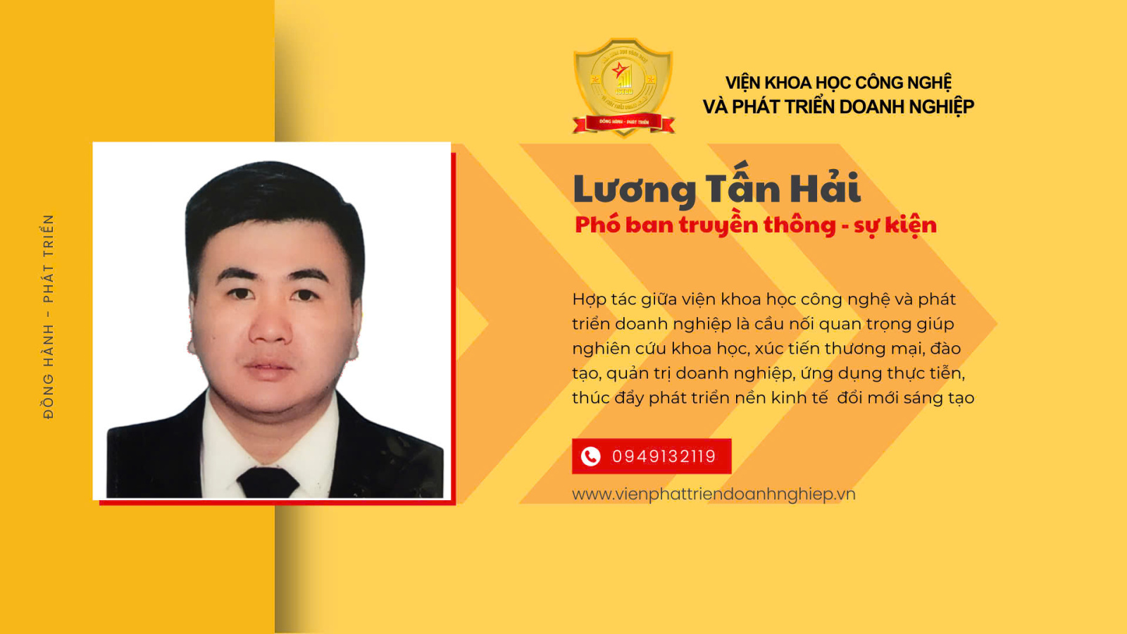 Phó ban truyền thông và sự kiện Lương Tấn Hải