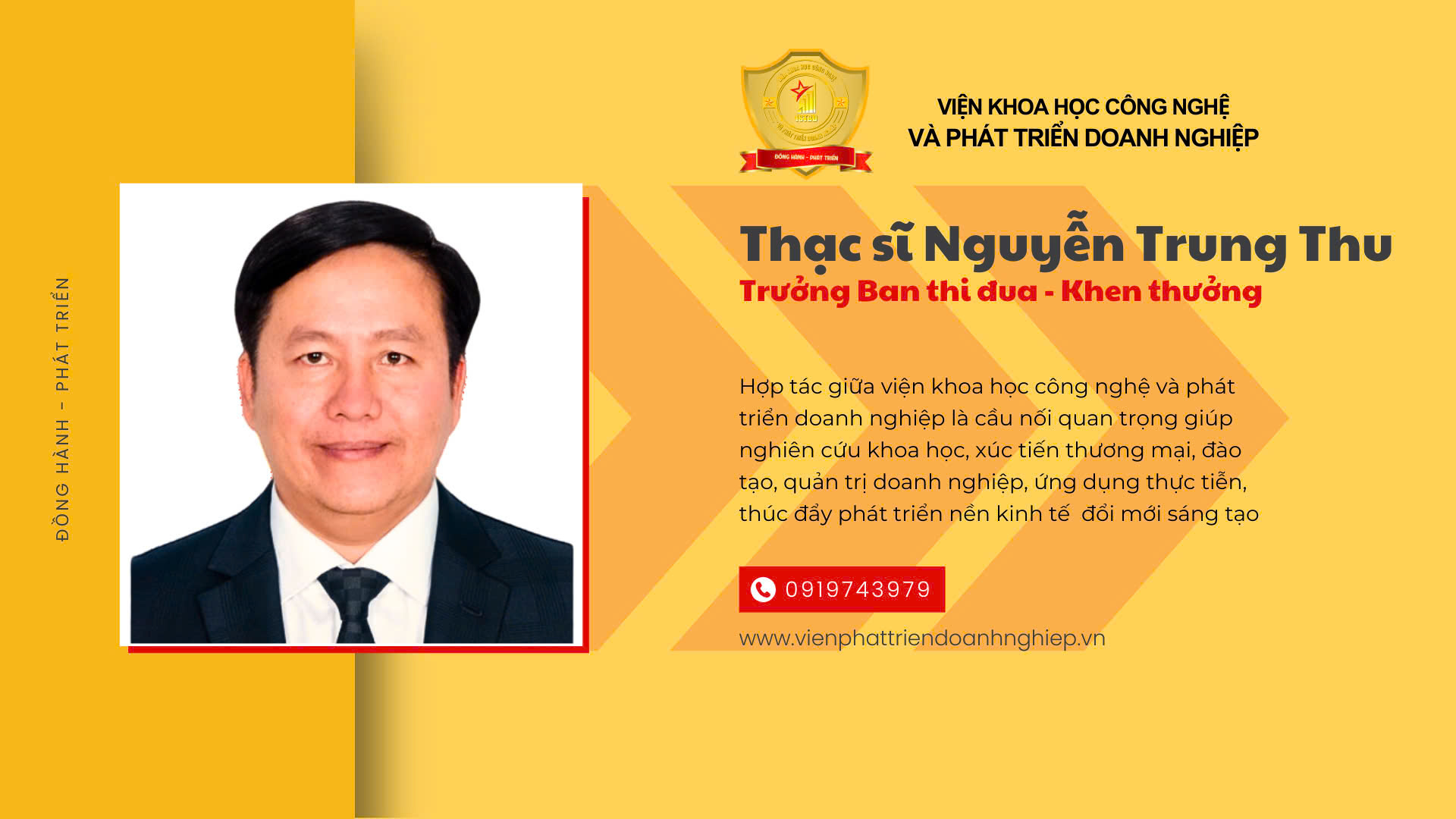 Trưởng ban Thi đua Khen thưởng Thạc sĩ Nguyễn Trung Thu