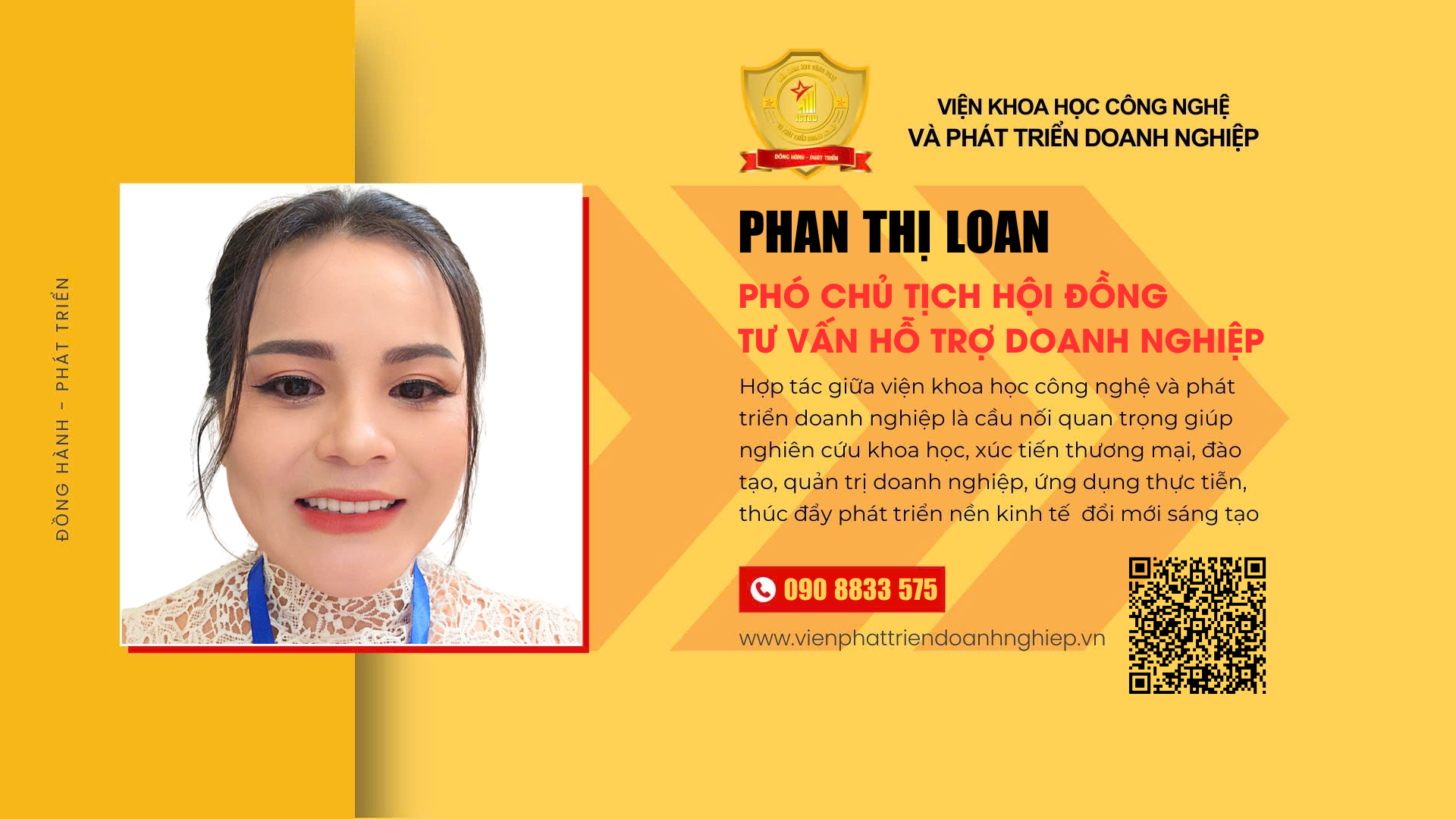 Phó chủ tịch Hội đồng Tư vấn hỗ trợ doanh nghiệp Phan Thị Loan