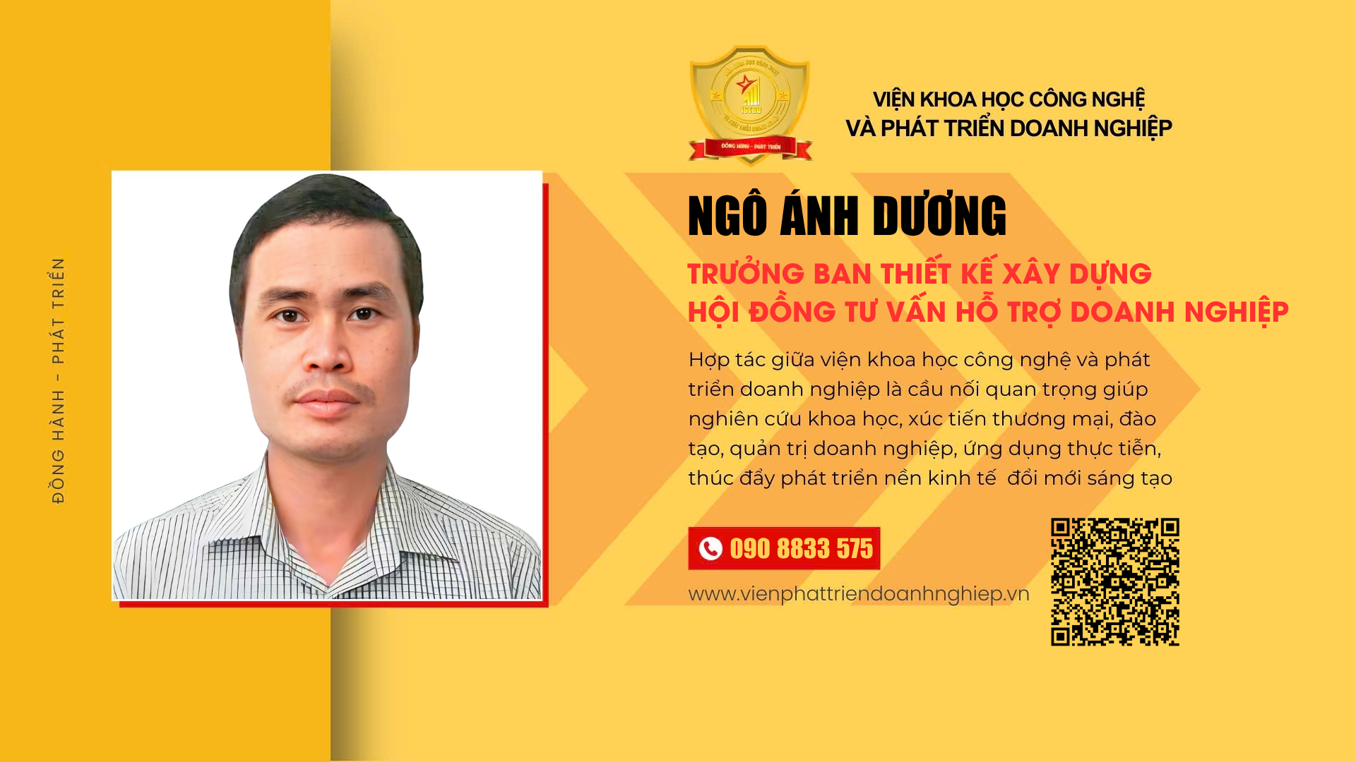 Trưởng Ban thiết kế xây dựng Hội đồng tư vấn hỗ trợ doanh nghiệp Ngô Ánh Dương