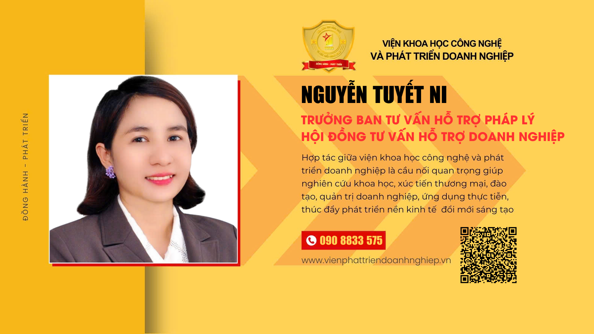 Trưởng Ban tư vấn hỗ trợ pháp lý Hội đồng tư vấn hỗ trợ doanh nghiệp Nguyễn Tuyết Ni