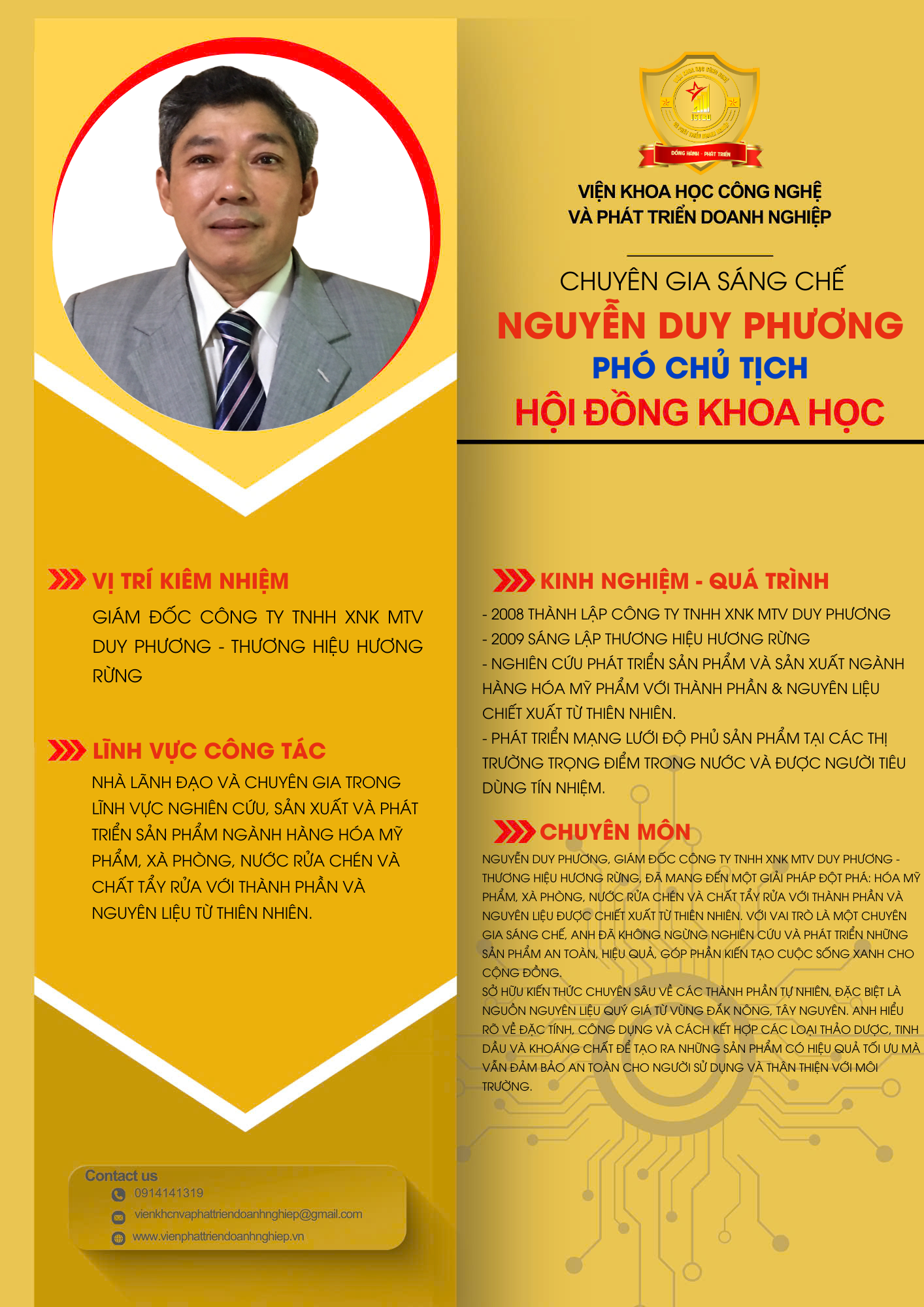 Chuyên gia Sáng chế Nguyễn Duy Phương Chuyên gia Sáng chế Nguyễn Duy Phương